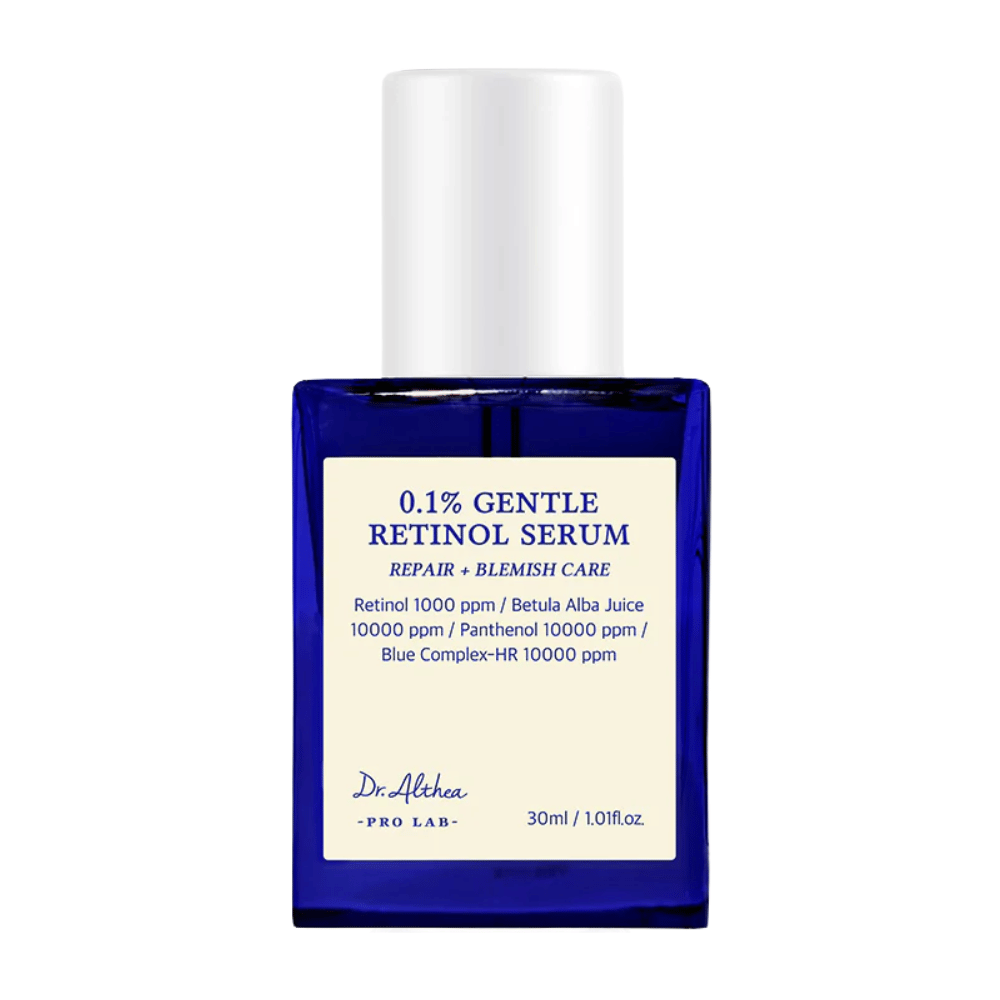 Produktový obrázok Dr. Althea 0,1% Gentle Retinol Serum – jemné retinolové sérum, ktoré podporuje obnovu pokožky, vyrovnáva tón pleti a redukuje nečistoty.