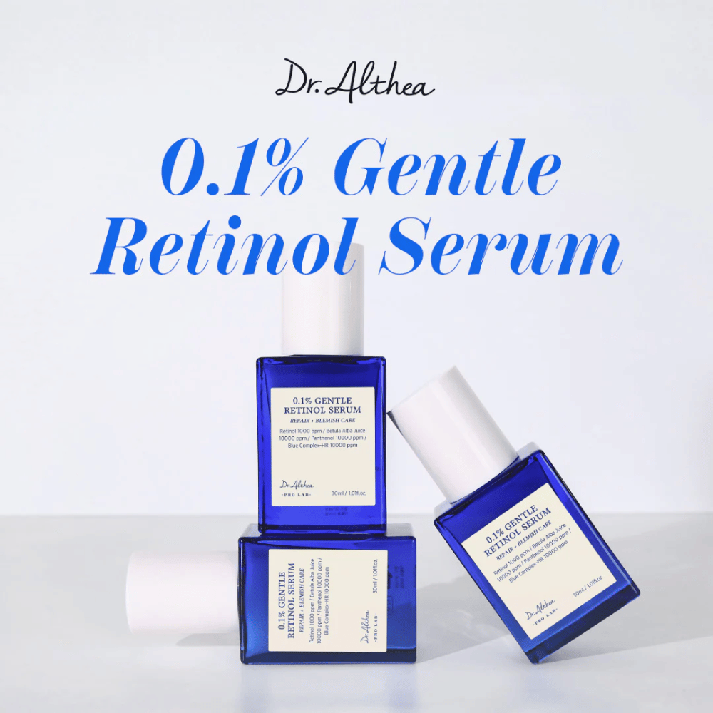 Obrázok Dr. Althea 0,1% Gentle Retinol Serum – šetrné, ale účinné sérum, ktoré ošetruje pokožku, znižuje vrásky a podporuje mladistvý lesk.