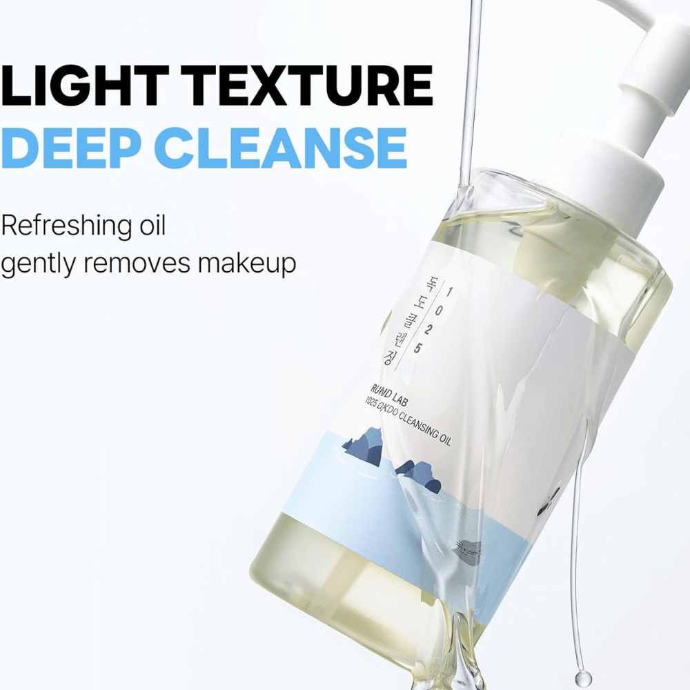 Round Lab Dokdo čistiaci olej s ľahkým zložením, ktorý hydratuje pleť a zároveň odstraňuje make-up a nečistoty