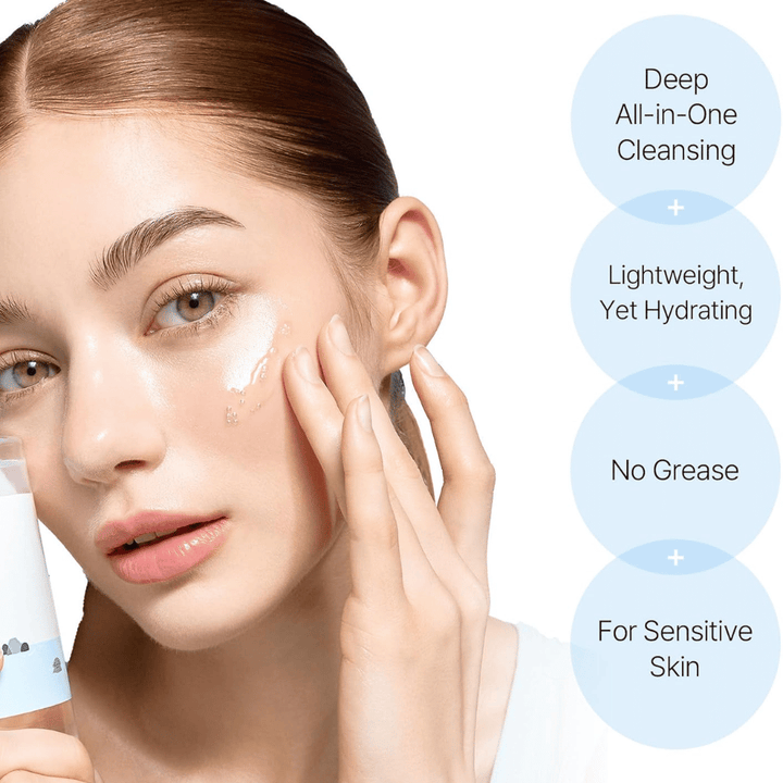 Čistenie tváre od Round Lab s hĺbkovo pôsobiacim čistiacim olejom, ktorý jemne čistí póry bez zanechania mastného filmu