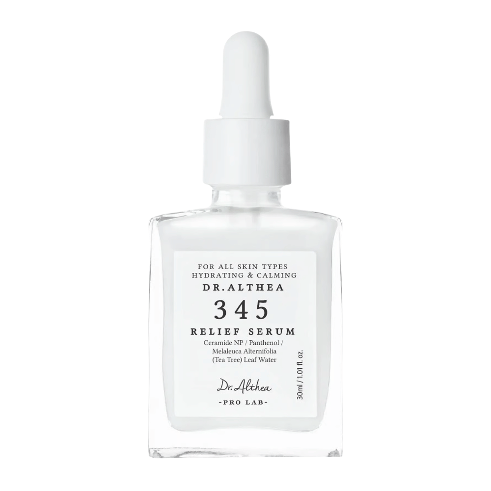Dr. Althea 345 Relief Serum 30 ml – upokojujúce pleťové sérum pre citlivú pokožku s ceramidmi, pantenolom a hydratačnými zložkami.