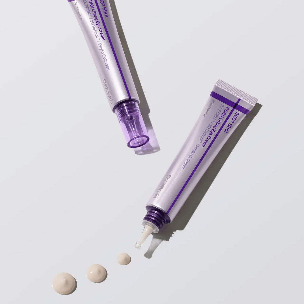 Centellian24 360º Shot PDRN Lifting Eye Cream – kórejský očný krém s PDRN a kolagénom, ktorý pomáha hydratovať pokožku okolo očí a zlepšiť elasticitu pokožky.