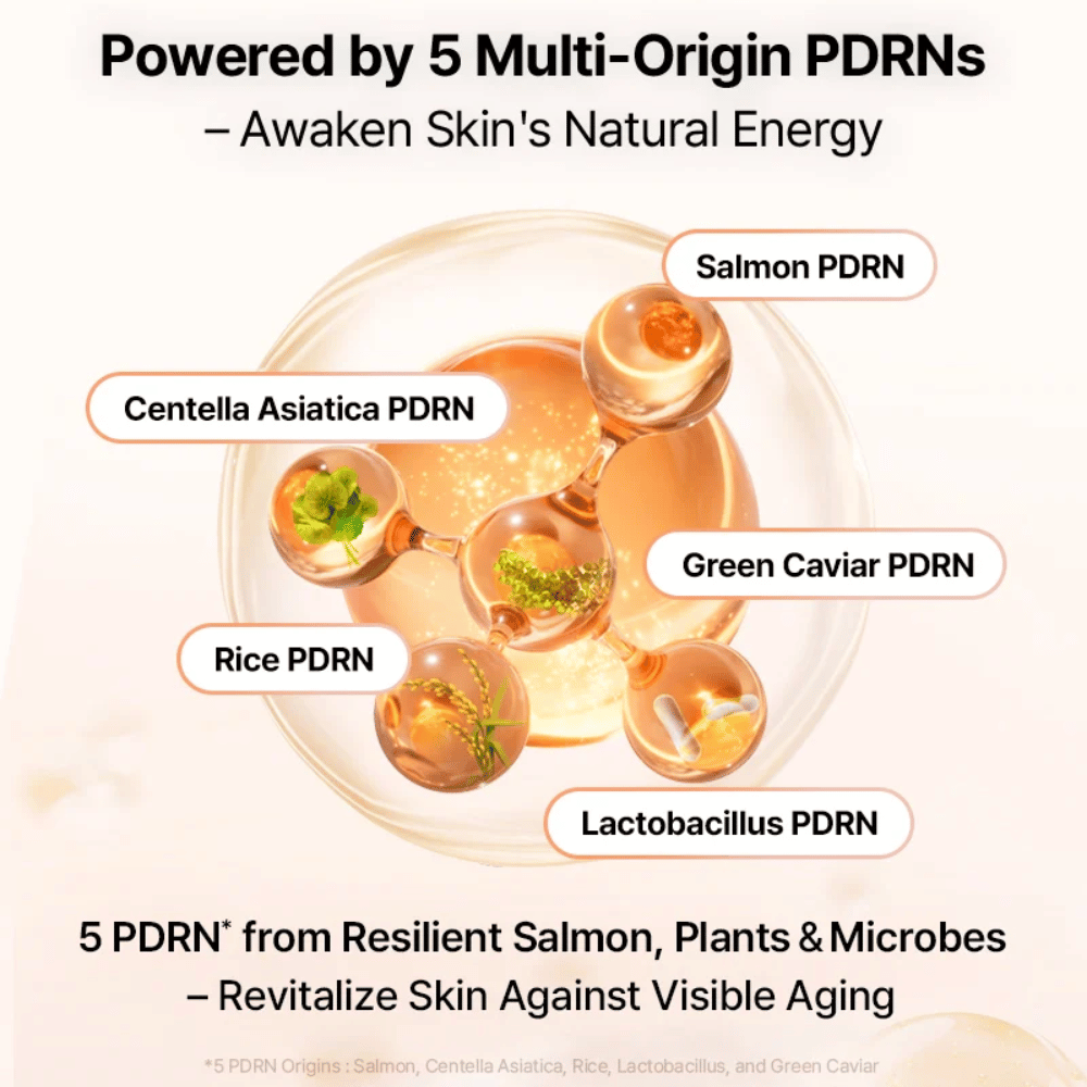 COSRX 5 PDRN Hydrogel Mask s multi-origin PDRN z lososa, centella asiatica, ryže, lactobacillus a zelenej kaviárovej pre obnovu pokožky a anti-age efekt
