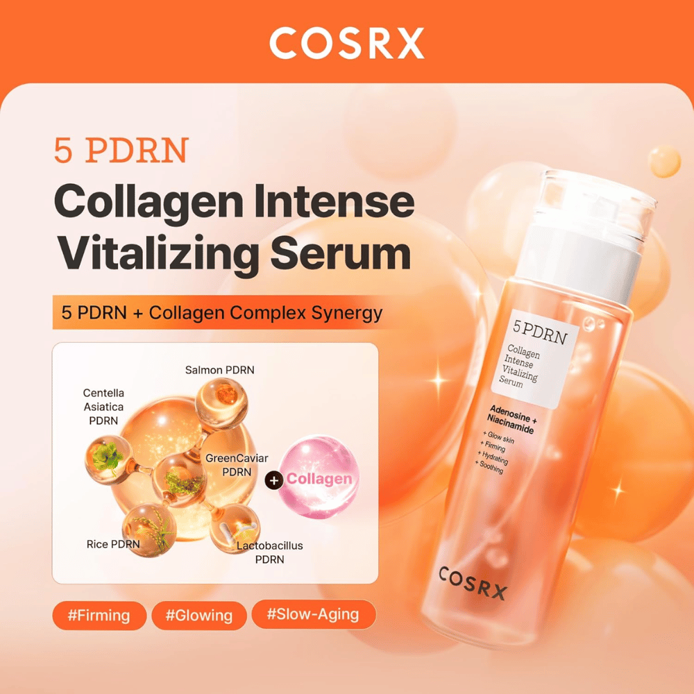 COSRX 5 PDRN sérum s kolagénovým komplexom, ktoré posilňuje kožnú bariéru, dodáva jas a pôsobí proti známkam starnutia