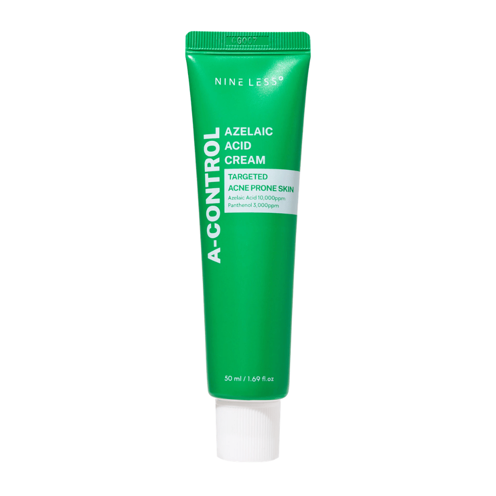 NINELESS A-Control Azelaic Acid Cream pleťový krém – kórejský krém s kyselinou azelaovou, ktorý pomáha redukovať nečistoty, upokojiť pokožku a zlepšiť jej štruktúru.