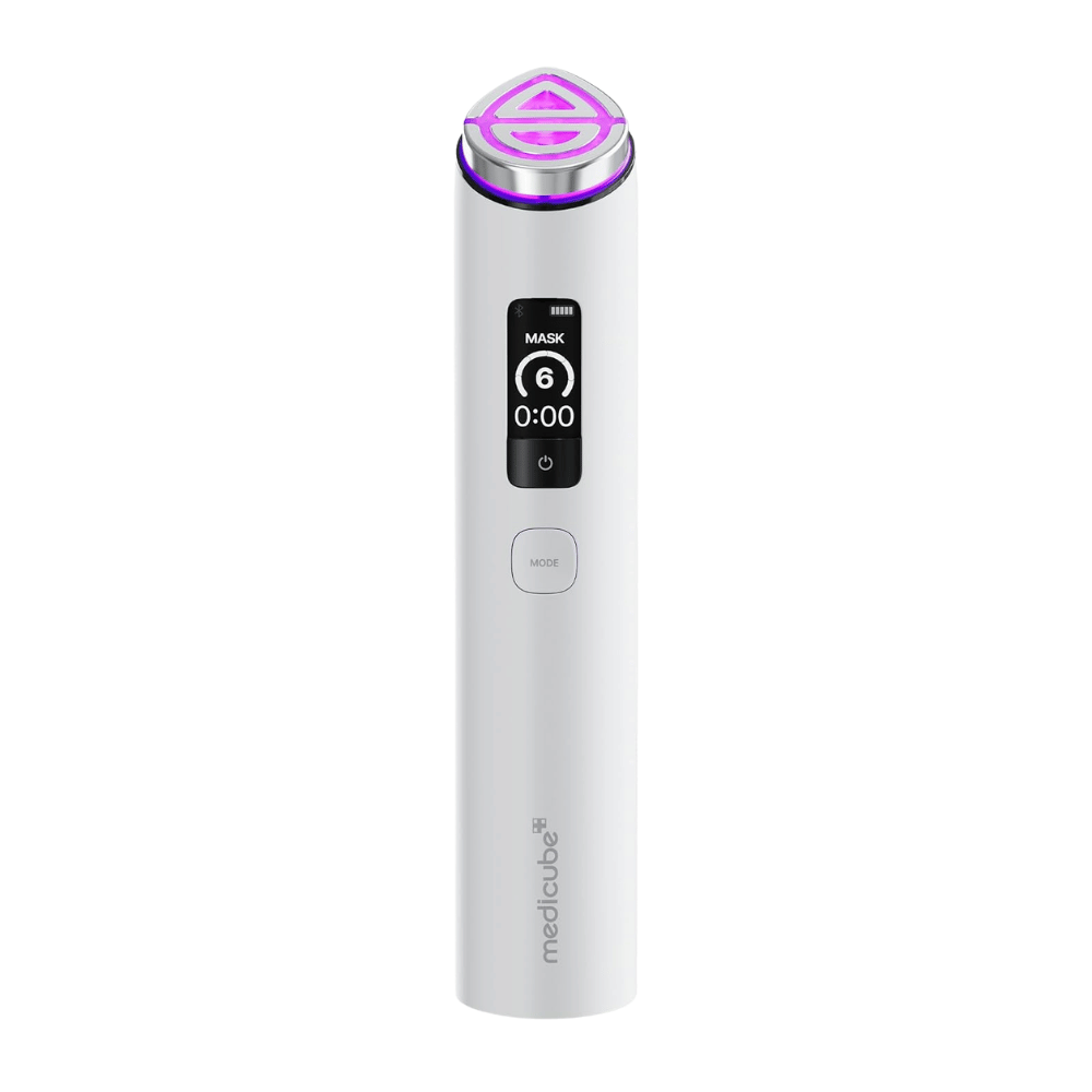 medicube AGE-R Booster Pro X2 Biele elektrické zariadenie na starostlivosť o pleť s Mask Mode pre zvýšené vstrebávanie produktov starostlivosti o pleť