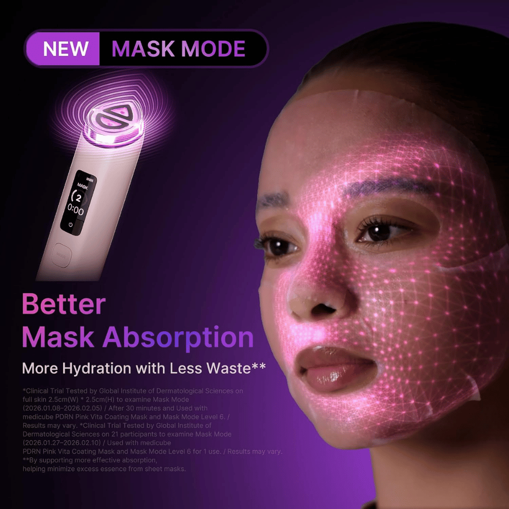 medicube AGE-R Booster Pro X2 Mask Mode pre zlepšené vstrebávanie pleťových masiek a zvýšenú hydratáciu