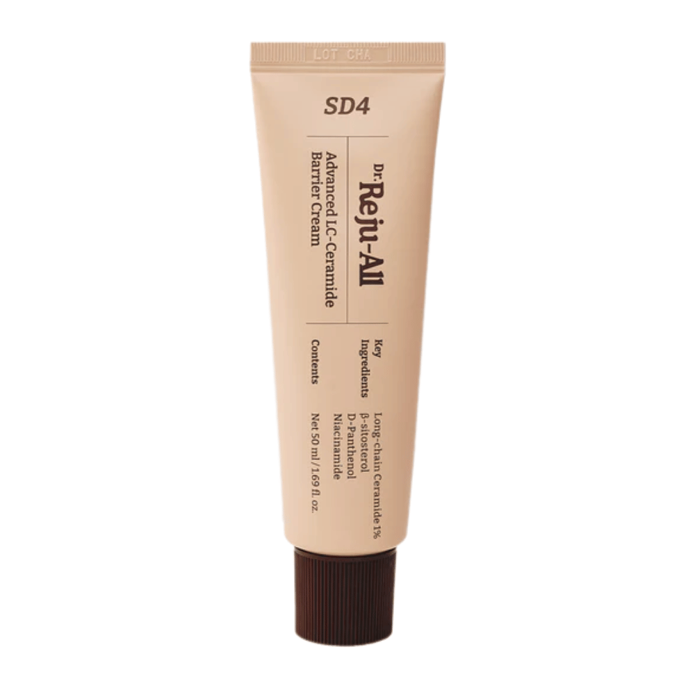Dr. Reju-All Advanced LC-Ceramide Barrier Cream SD4 – kórejský pleťový krém s ľahkou lipidovo-vodnou textúrou, ktorý posilňuje kožnú bariéru a je vhodný pre citlivú a suchú pokožku.