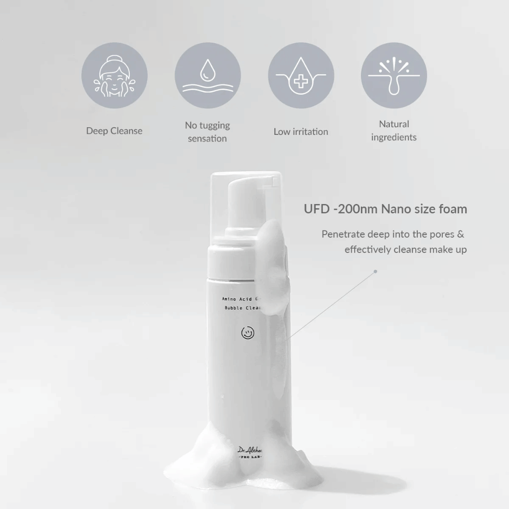 Dr. Althea Amino Acid Gentle Bubble Cleanser čistí do hĺbky s nanobublinkami, ktoré prenikajú do pórov. Jemná formula s prírodnými ingredienciami – perfektné pre citlivú pleť.