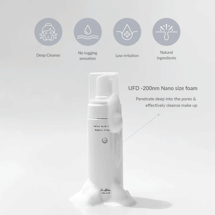 Dr. Althea Amino Acid Gentle Bubble Cleanser čistí do hĺbky s nanobublinkami, ktoré prenikajú do pórov. Jemná formula s prírodnými ingredienciami – perfektné pre citlivú pleť.