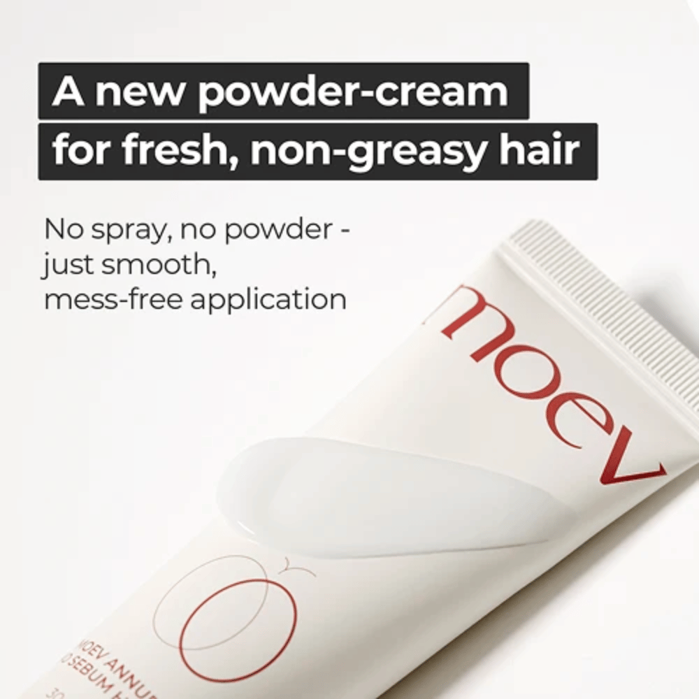 5. MOEV Annurcatin No Sebum Hair Cream – inovatívny vlasový krém s púdrovým finišom pre menej mastné vlasy a jednoduchú aplikáciu
