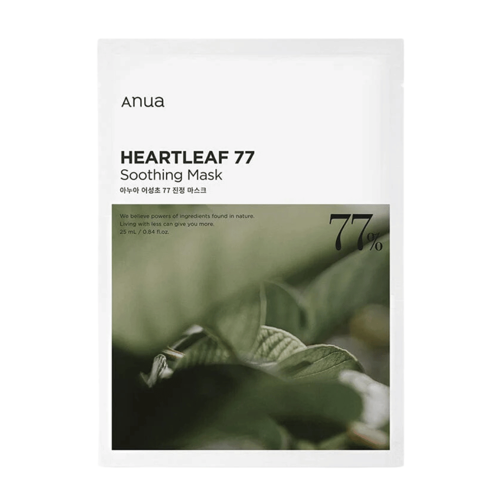 Anua Heartleaf 77% Upokojujúca pleťová maska.