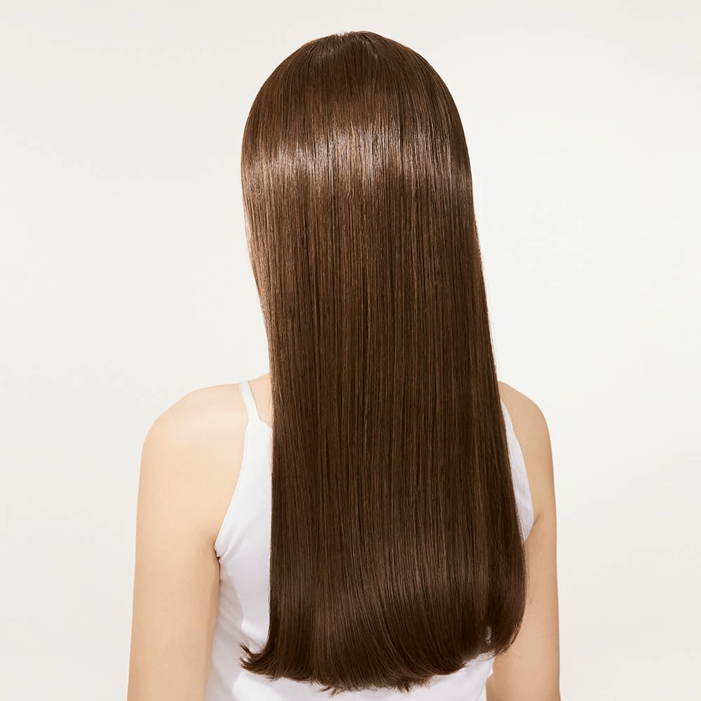 Lesklé a jemné vlasy po použití Nature Republic Argan Essential Moisture Repairing Conditioner.