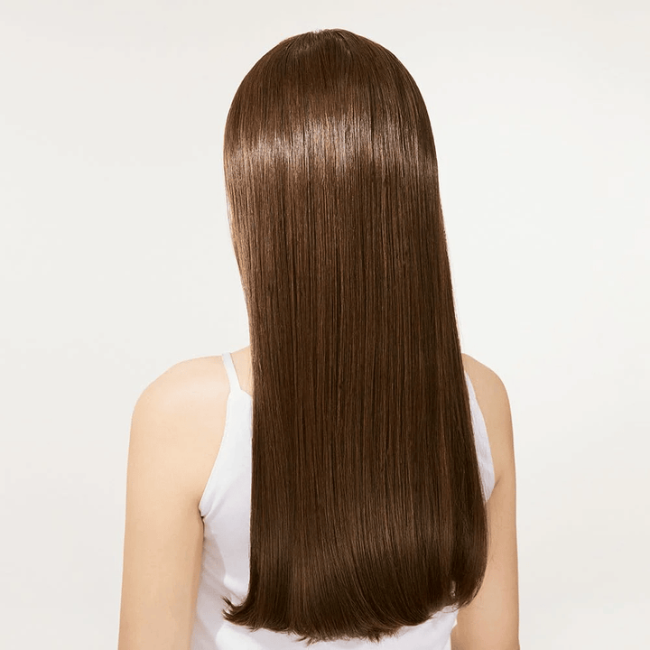 Lesklé a jemné vlasy po použití Nature Republic Argan Essential Moisture Repairing Conditioner.