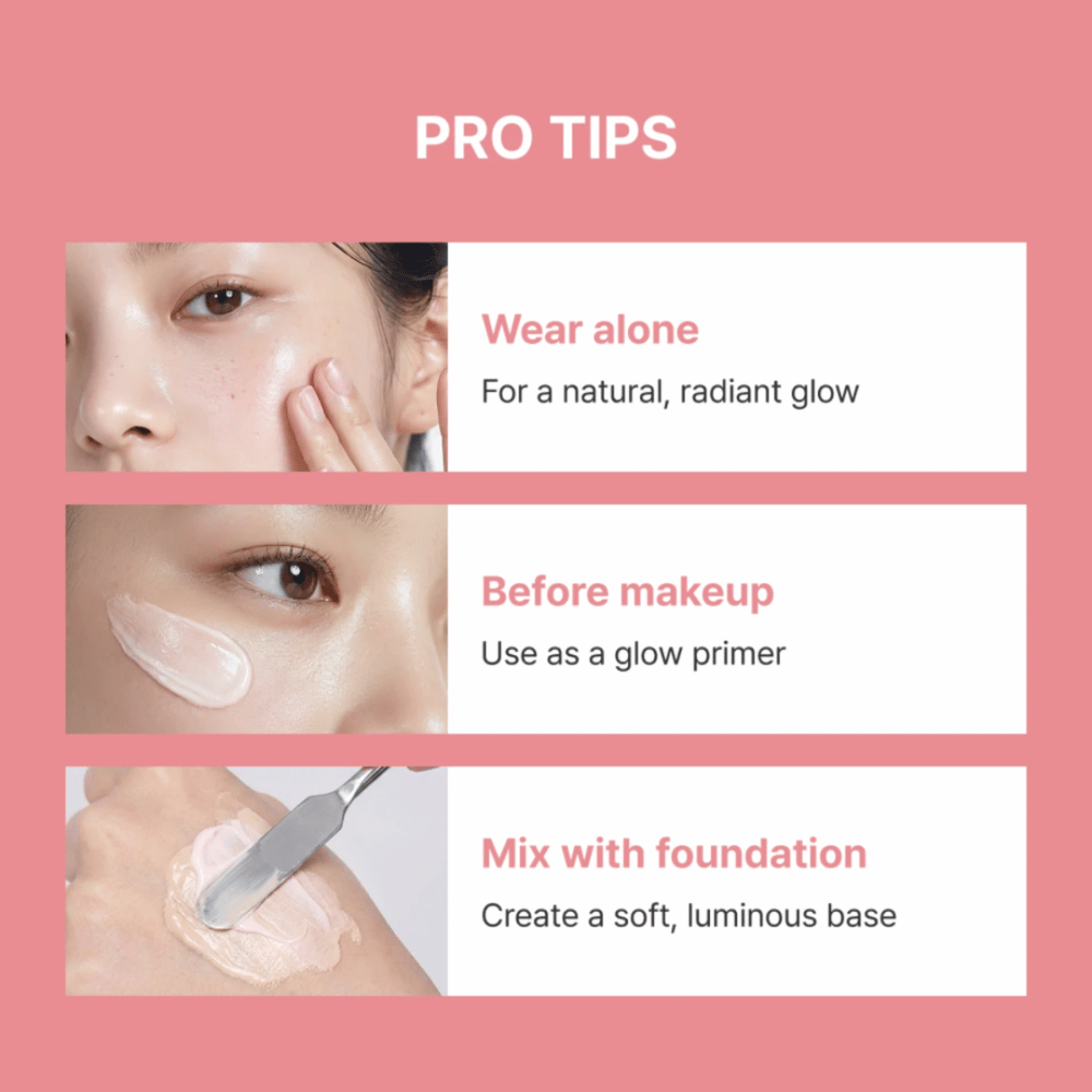 Heimish Artless Glow Base – tri spôsoby použitia glow primer: samostatne, pred makeupom alebo zmiešaný s foundation pre extra jas.