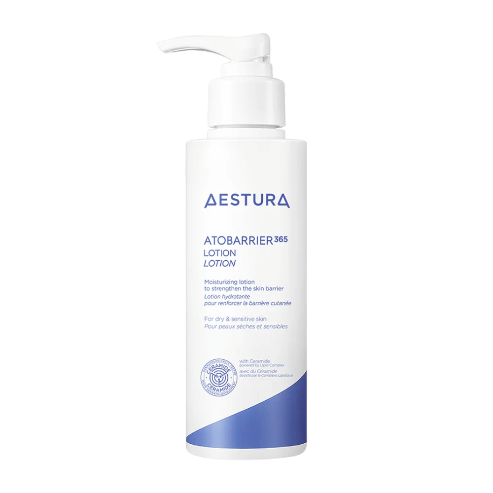 Produktový obrázok AESTURA Atobarrier 365 Lotion – hydratačné mlieko pre suchú a citlivú pokožku s ceramidom a niacínamidom.
