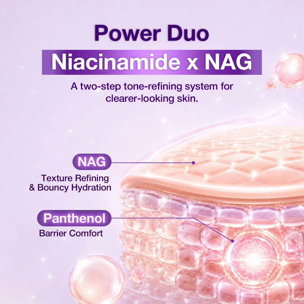 3. NINE LESS B-Boost 22% Niacinamide Serum – niacínamid a NAG pre rovnomernejšiu štruktúru pleti a hydratáciu