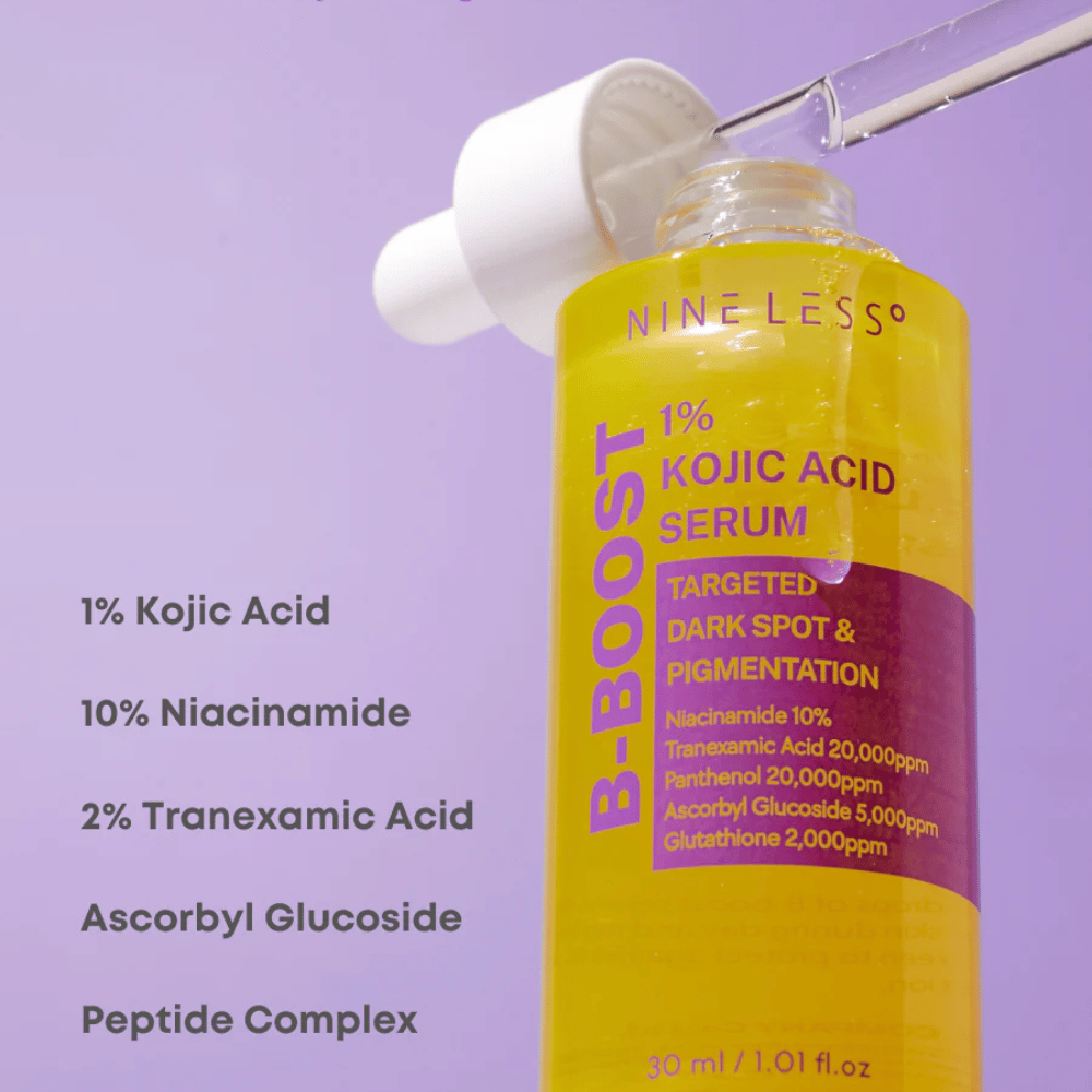 B-Boost 1% Kyselina Kojová Sérum vo fľaštičkách s pipetou, na tmavé škvrny a pigmentáciu.