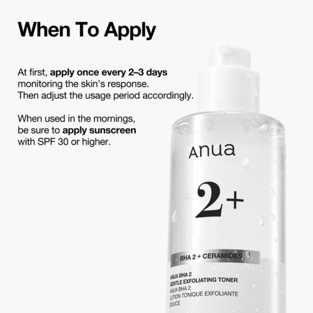 Anua BHA 2% Gentle Exfoliating Toner s ceramidmi – návod na použitie, exfoliačný toner pre citlivú pleť s BHA (salicylová kyselina)