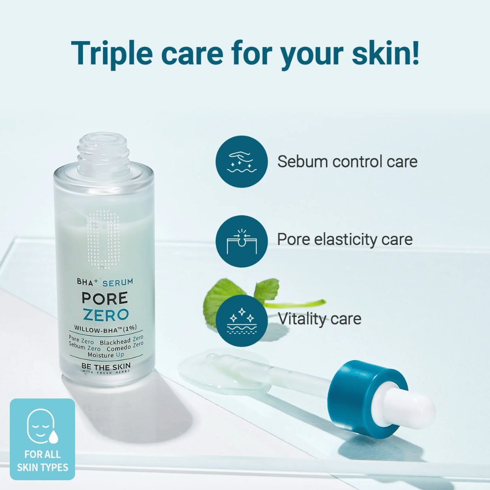 Be The Skin BHA+ Pore Zero Serum s BHA na kontrolu mazu a viditeľne menšie póry