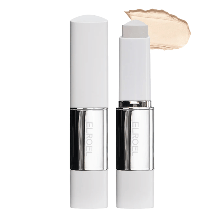 ELROEL Blanc Cover Cream Stick concealer v svetlom odtieni s krémovou textúrou, ktorá poskytuje rovnomerné krytie a prirodzené zakončenie.