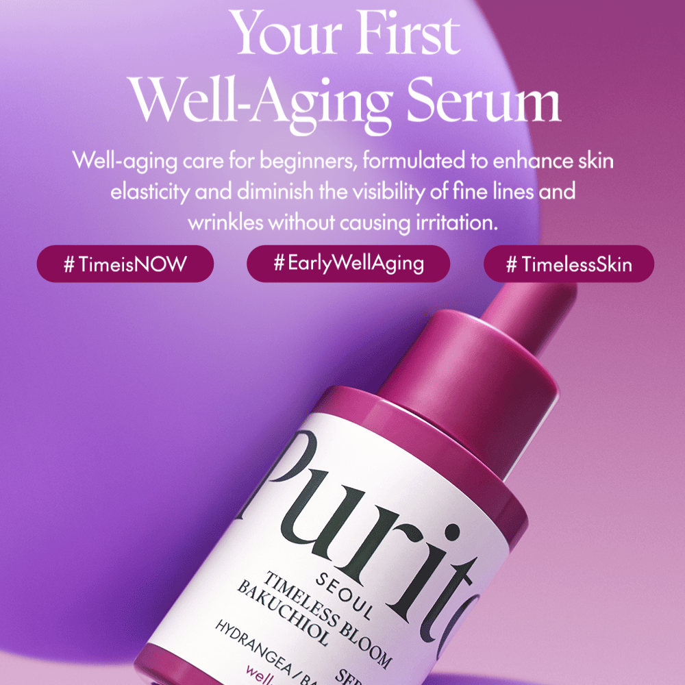 Purito Timeless Bloom Bakuchiol Serum je váš prvý úvod do starostlivosti o zdravé starnutie. Ideálny pre začiatočníkov, zlepšuje elasticitu pokožky a znižuje viditeľnosť jemných liniek bez podráždenia. Zažite nadčasovú krásu s jemnou a účinnou formulou.
