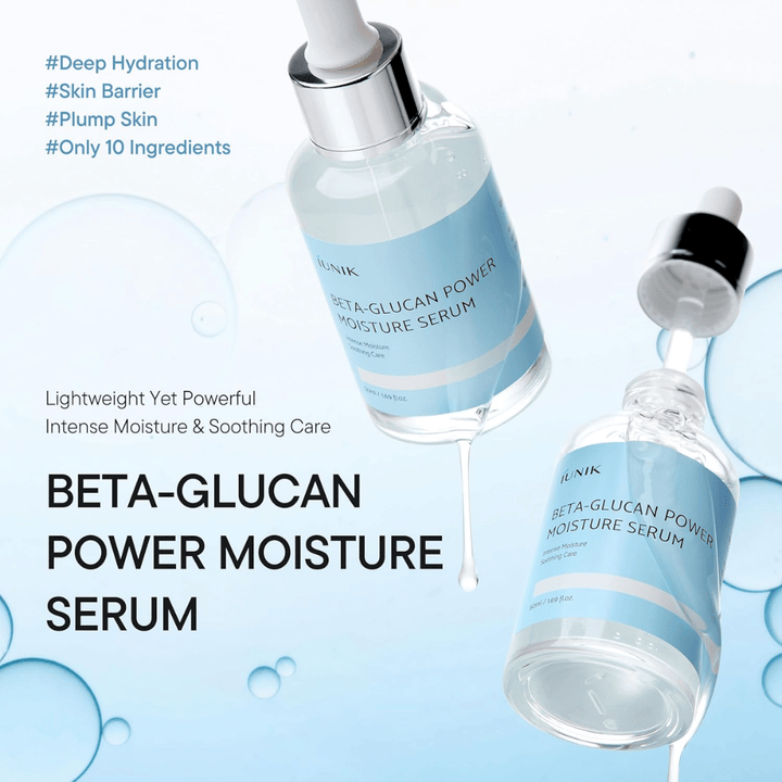 iUNIK Beta-Glucan Power Moisture Serum – kórejské pleťové sérum pre hlbokú hydratáciu a upokojujúcu starostlivosť o pleť