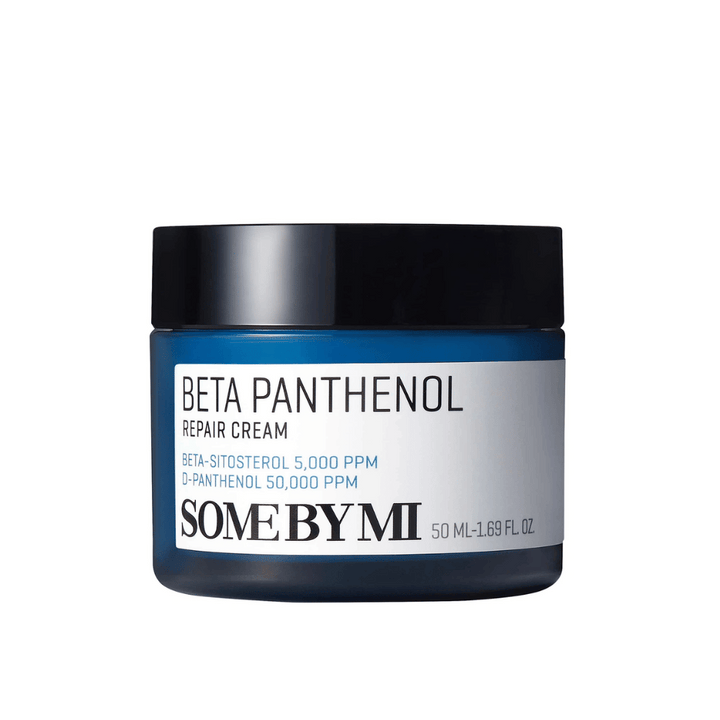 Produktový obrázok na SOME BY MI Beta Panthenol Repair Cream 50ml – intenzívne ošetrujúci kórejský hydratačný krém pre citlivú pokožku.