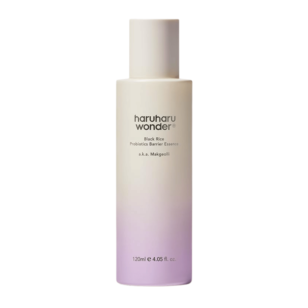 Haruharu Wonder Black Rice Probiotics Barrier Essence 120 ml s ľahkým zložením, ktoré posilňuje pokožku a dodáva prirodzený jas