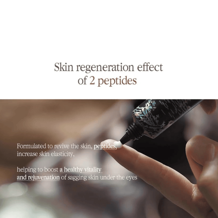 Pyunkang Yul Black Tea Time Reverse Eye Cream s peptidmi, ktoré pomáhajú podporovať elasticitu pokožky a dodávajú oblasti okolo očí sviežejší vzhľad.
