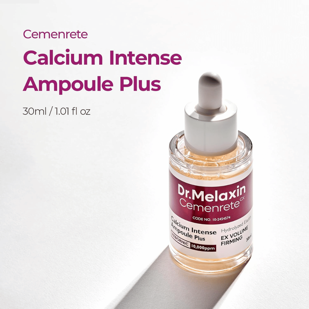 Dr. Melaxin Cemenrete Calcium Intense Ampoule Plus 30 ml, intenzívna ampulka pre pevnosť a objem s hydrolyzovaným elastínom a REBORNIC-komplexom.