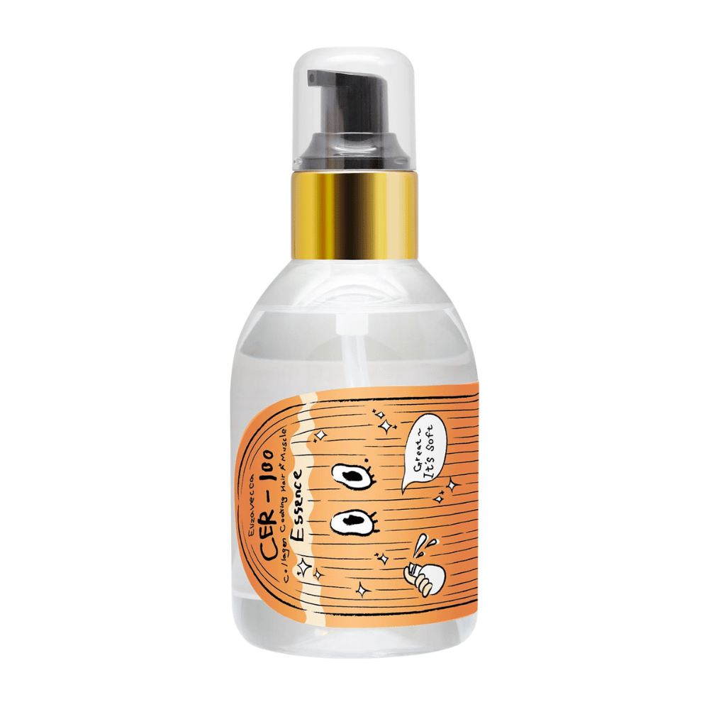 Jednoduchý produktový obrázok Elizavecca CER-100 Collagen Coating Hair A+ Muscle Essence na svetlom pozadí.