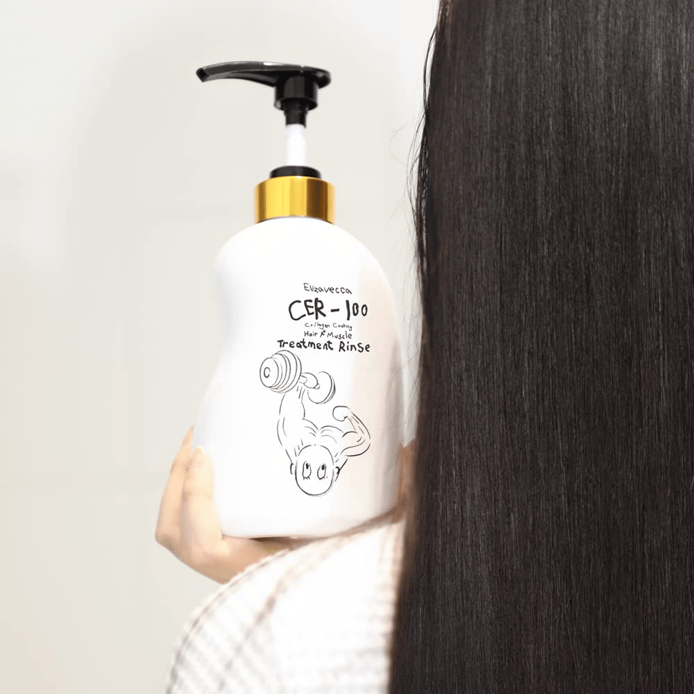 Elizavecca CER-100 Collagen Coating Hair Muscle Treatment Rinse – regeneračný balzam s kolagénom pre dlhé, suché a poškodené vlasy