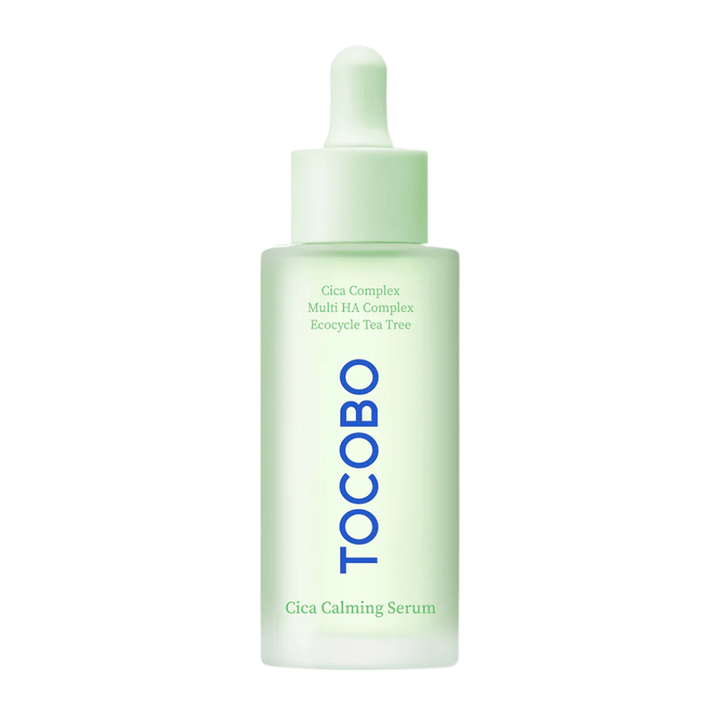 Produktový obrázok TOCOBO Cica Calming Serum, vegánskeho kórejského pleťového séra s cica-komplexom a kyselinou hyalurónovou pre upokojenú, hydratovanú a vyváženú pleť.