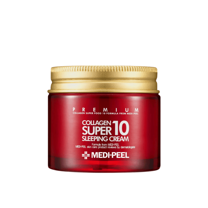 MEDI-PEEL Collagen Super 10 Sleeping Cream – kórejský spací krém s kolagénom pre suchú, zrelú a unavenú pleť.