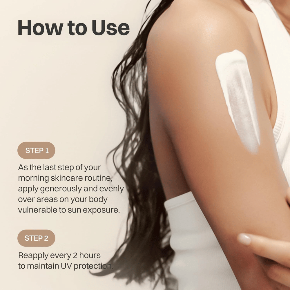 Beauty of Joseon Comfort Protection Mineral Body Sun Lotion SPF30 sa aplikuje na ruku