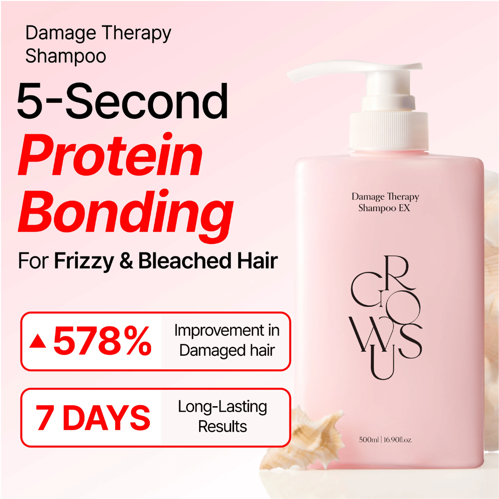 GROWUS Damage Therapy Shampoo EX s protein bonding pre poškodené, odfarbené a krepovité vlasy