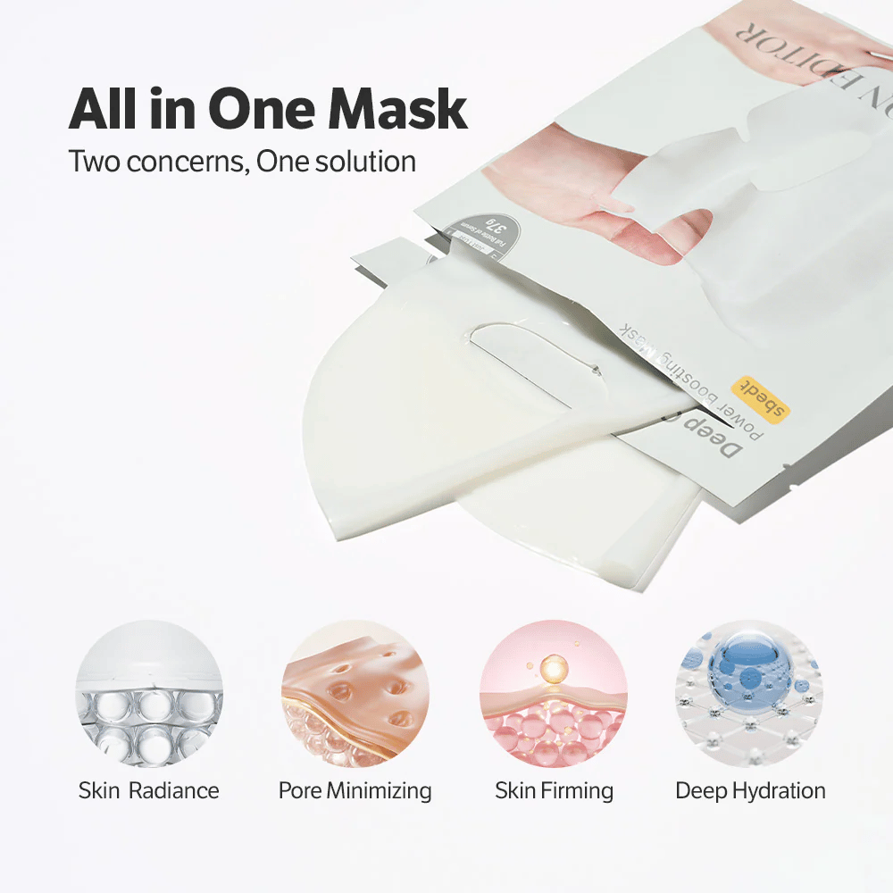 Sungboon Editor Deep Collagen Power Boosting Mask – all-in-one plátenková maska, ktorá dodáva žiarivosť, minimalizuje póry, spevňuje pokožku a hlboko hydratuje.