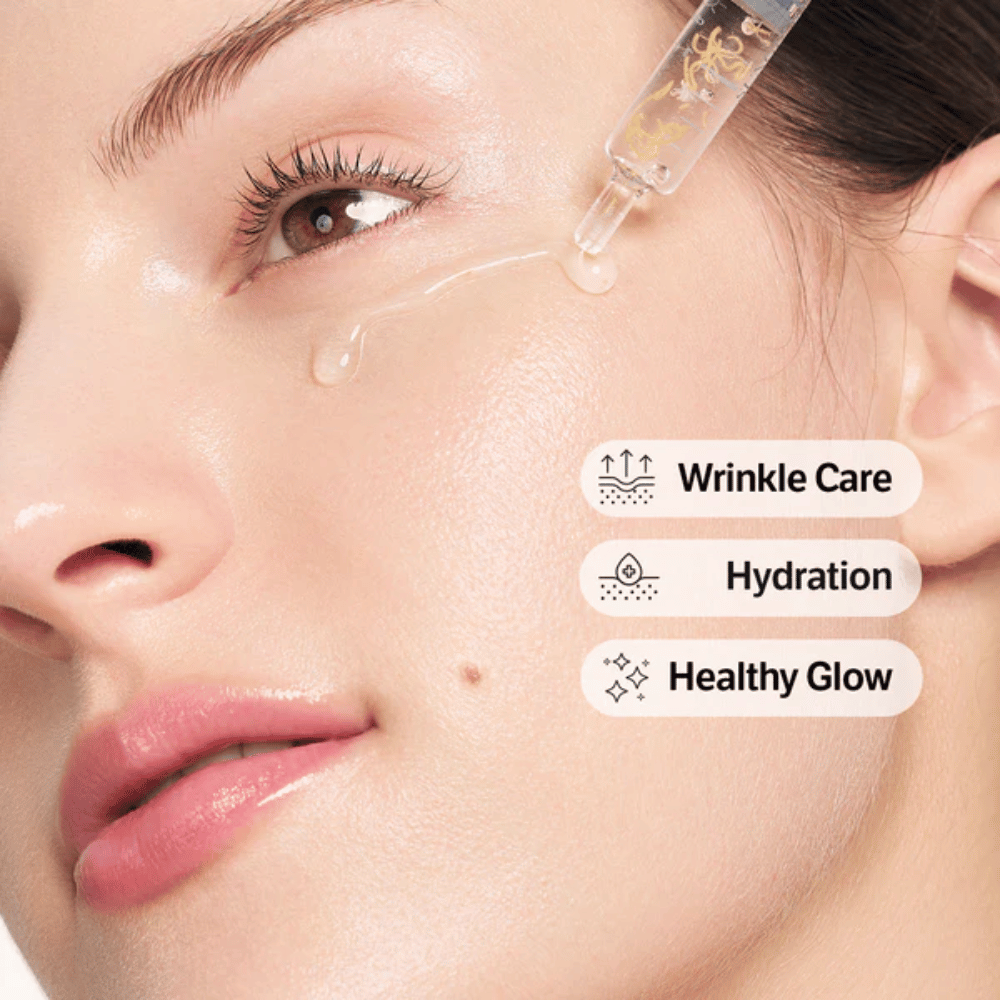 SUNGBOON EDITOR Deep Collagen Silk Peptide Intensive Ampoule – ľahké sérum, ktoré sa rýchlo vstrebáva a pomáha hydratovať pokožku a poskytuje rovnomernejší a žiarivejší tón pleti.