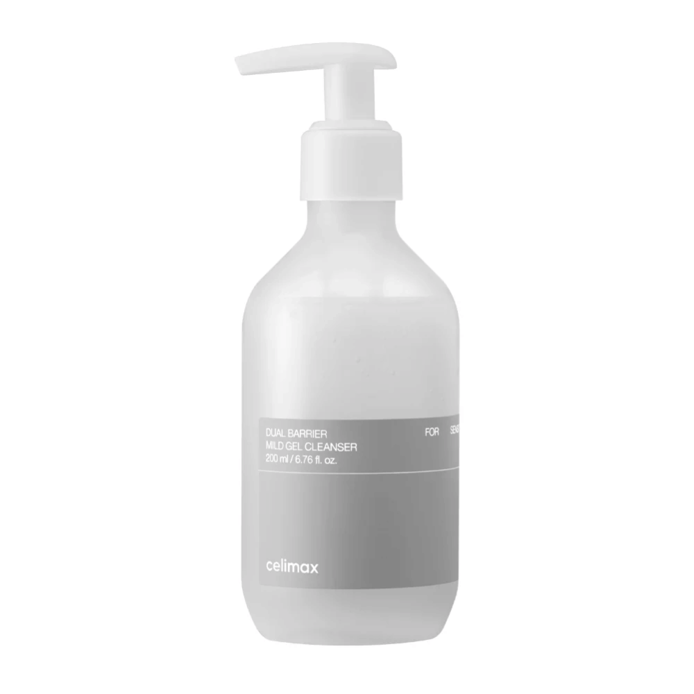 Celimax Dual Barrier Mild Gel Cleanser 200 ml – jemný čistiaci gél na tvár, ktorý jemne čistí, hydratuje a pomáha zachovať ochrannú bariéru pokožky.