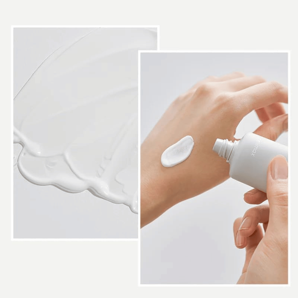 Celimax Dual Barrier Watery Sun Cream SPF50+ PA++++ s ľahkou, hydratačnou textúrou, ktorá sa rýchlo vstrebáva bez bieleho filmu alebo lepkavosti.