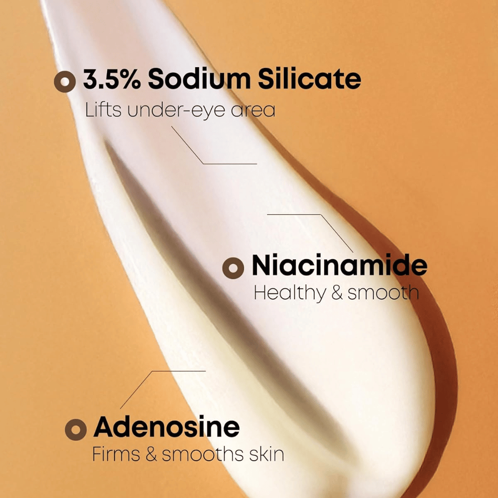 NINE LESS Ever-Youth Dual Effect Eye Cream – očný krém so Sodium Silicate, niacínamidom a adenozínom