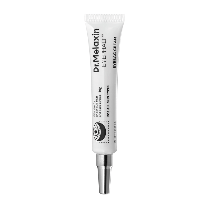 Dr.Melaxin Eyephalt Eyebag Cream pre všetky typy pleti, ktorý poskytuje intenzívnu starostlivosť proti tmavým kruhom, opuchom a známkam starnutia v okolí očí