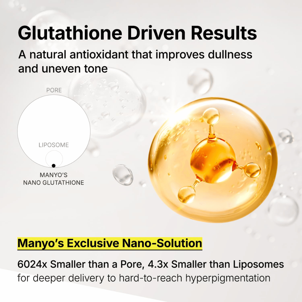 Ma:nyo Glutathione 7 Dark Spot Serum s nano-glutathionom na hĺbkovo pôsobiace ošetrenie pigmentových škvŕn a mdlej pleti