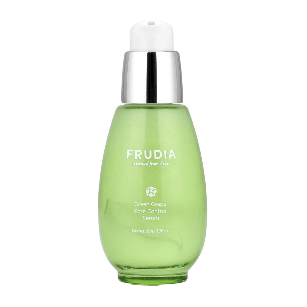 Frudia Green Grape Pore Control Serum 50 g – kórejské pleťové sérum s extraktom zo zeleného hrozna, ktoré minimalizuje póry, vyvažuje mastnú pokožku a poskytuje hydratovanú, čistú pleť.