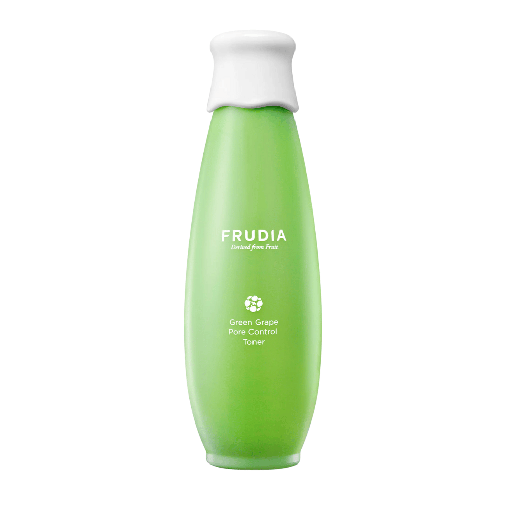 Frudia Green Grape Pore Control Toner – kórejská pleťová voda so zeleným hroznovým extraktom, ktorá vyrovnáva mastnú pokožku, minimalizuje póry a poskytuje sviežu, hydratovanú a jasnú pleť.