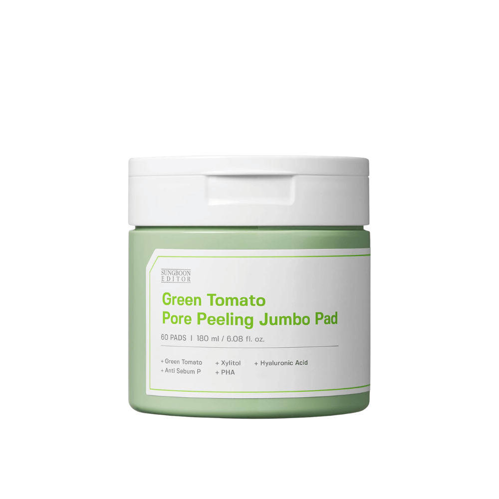 1. SUNGBOON EDITOR Green Tomato Pore Peeling Jumbo Pad 60 vankúšikov – produktový obrázok dózy
