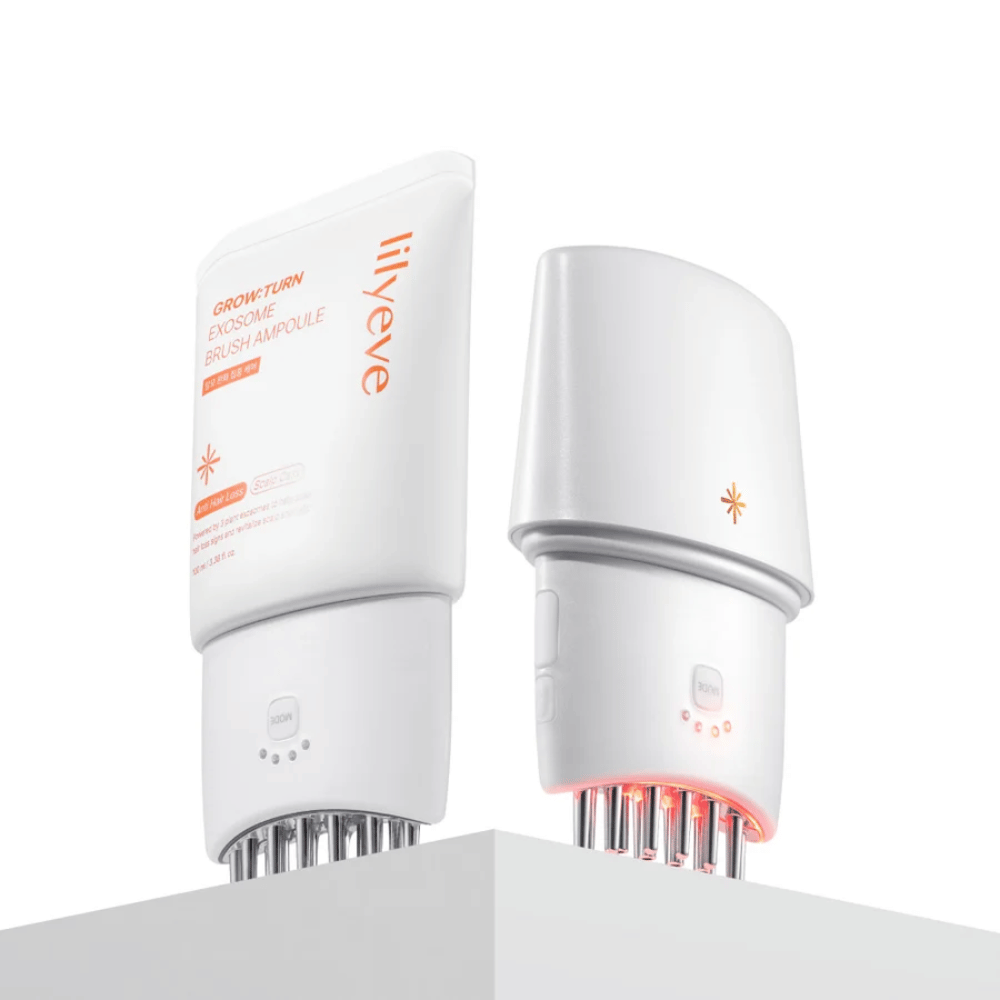 3. Lilyeve GrowTurn Pro – prístroj na pokožku hlavy spolu s GrowTurn Exosome Brush Ampoule