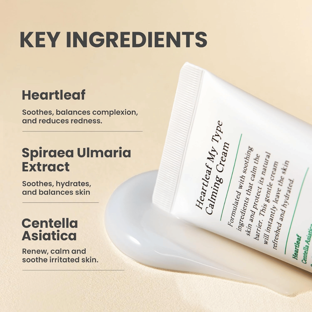 AXIS-Y Heartleaf My Type Calming Cream – kľúčové zložky s heartleaf a centellou asiatickou