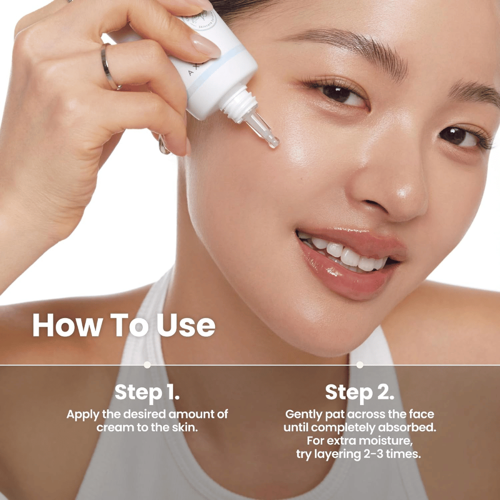 AXIS-Y Heartleaf My Type Calming Cream – aplikácia upokojujúceho pleťového krému